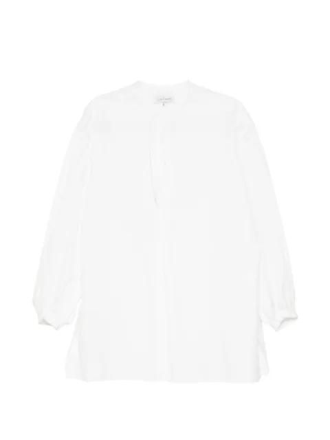 Yohji Yamamoto gathered-sleeve shirt White HKB15054WHITE