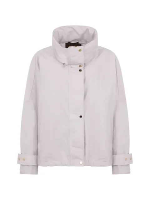 Moorer high-neck buttoned jacket Grey LIONNEWFC