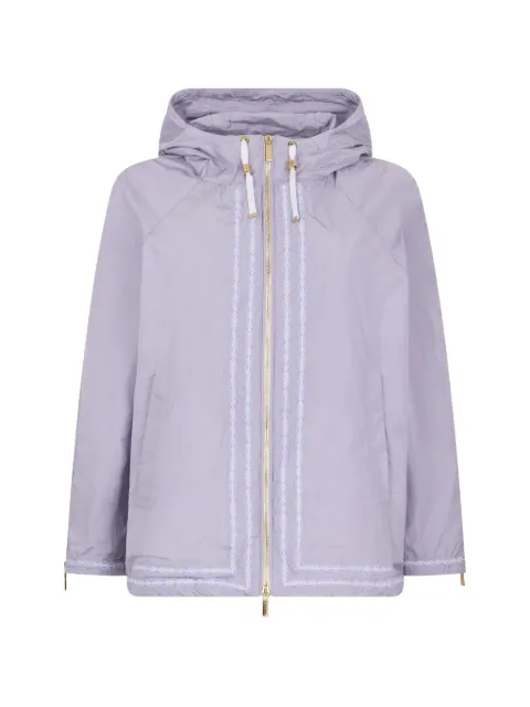 Moorer zip-up hooded jacket Purple ZAIDATAF