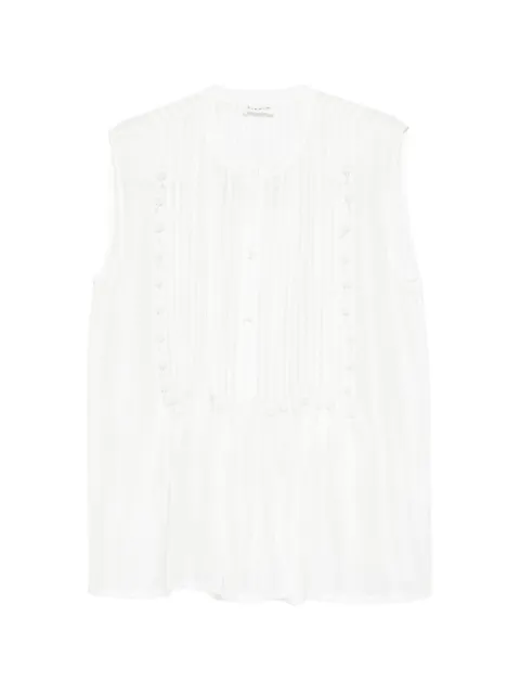 P.A.R.O.S.H. Sadio button-embellished blouse White SADIOD311733