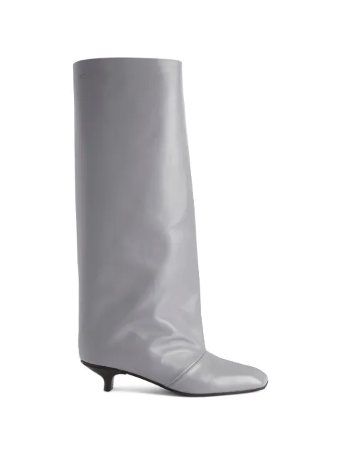 Vicini square-toe tube knee-high boots Grey V580008007