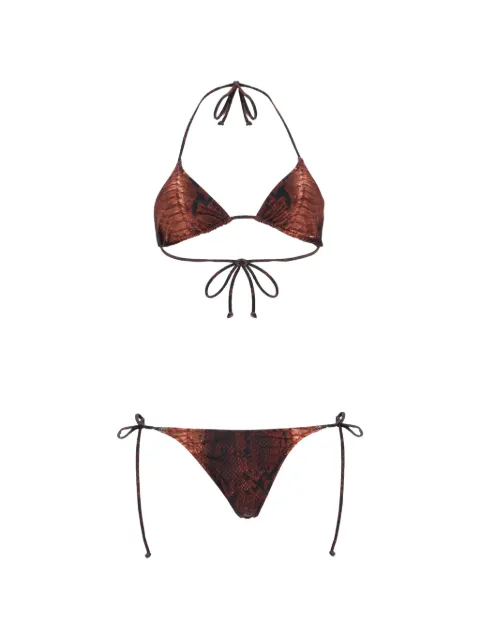 Jean Paul Gaultier printed bikini Brown BS039J035P6000