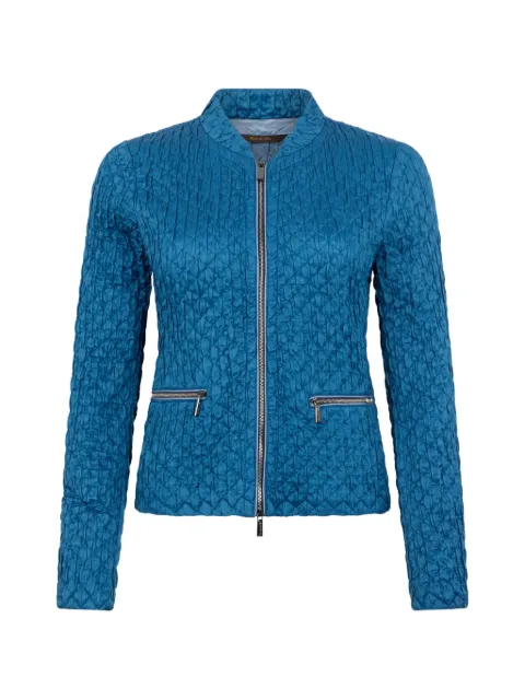 Moorer quilted zip-front jacket Blue BARDOTANA