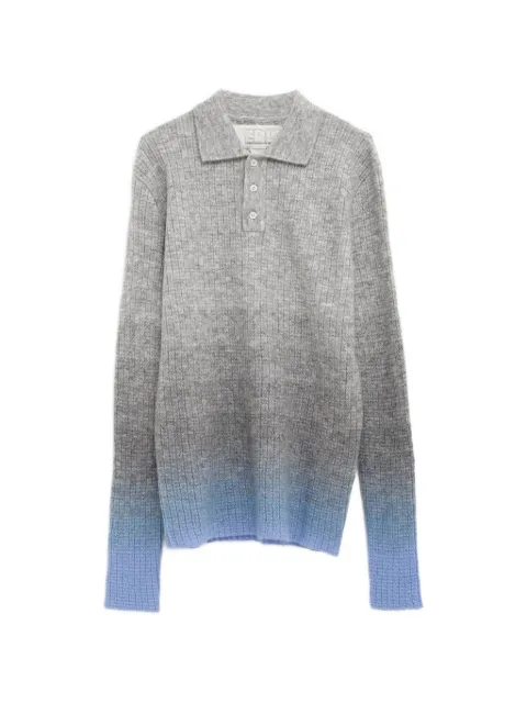 ERL ribbed polo shirt Grey ERL12N015