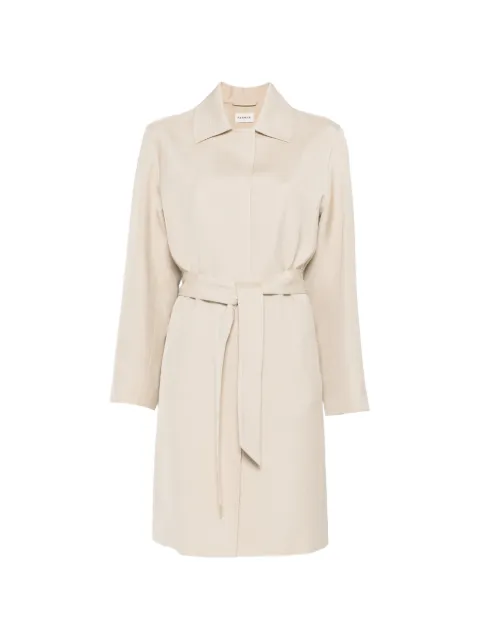 P.A.R.O.S.H. belted long jacket Neutrals RANIAD430398