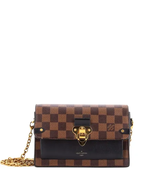 Louis Vuitton Pre-Owned Vavin Chain Wallet NM Damier with Leather crossbody bag Brown KYBQ0WMH5KYZQEJF