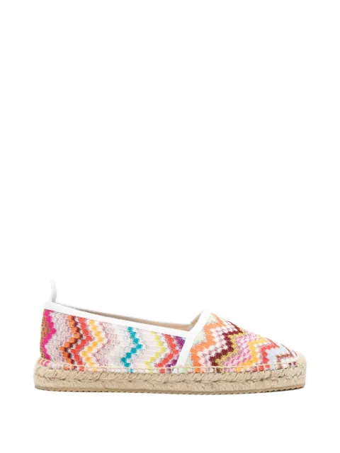 Missoni chevron-pattern espadrilles White MWB014