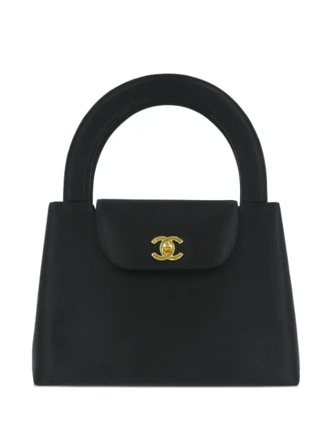 CHANEL Pre-Owned 1998 top-handle satin tote bag Black 126187
