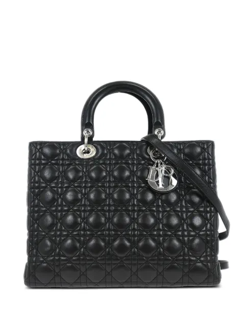 Christian Dior Pre-Owned 2010 cannage 2way tote bag Black 117414