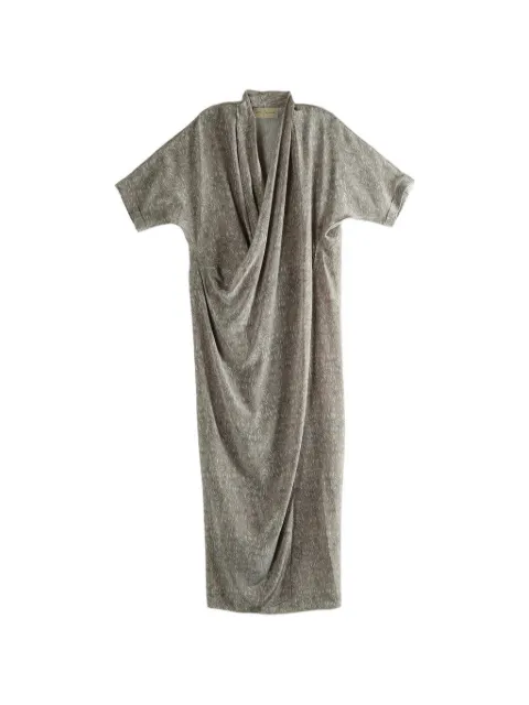 Cortana draped V-neck dress Grey A32998