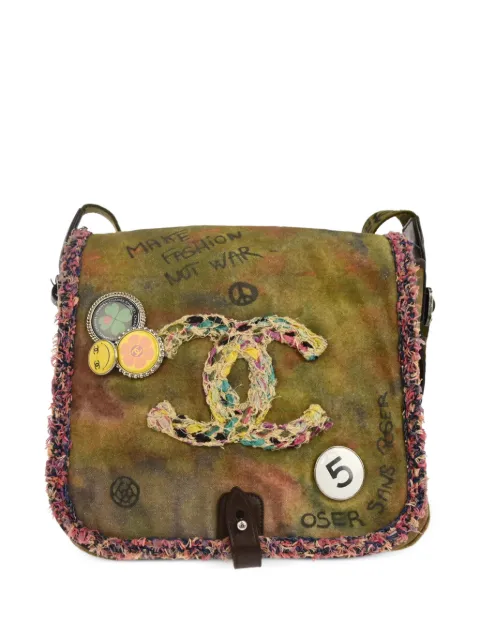 CHANEL Pre-Owned 2015 Graffiti On The Pavements shoulder bag Green 126049