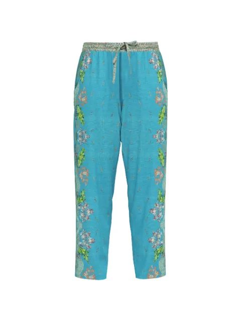 Pierre-Louis Mascia Aloe floral trousers Blue ALOESPT10959SE518572101