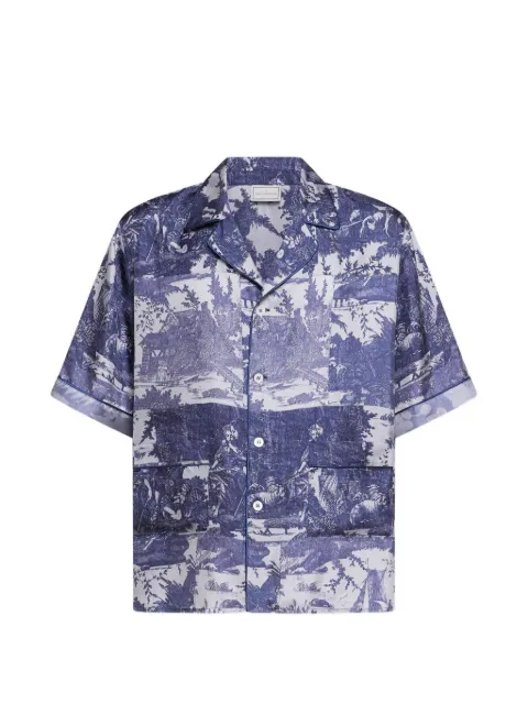 Pierre-Louis Mascia camp-collar shirt Blue ALOESCMC11927SE518137102