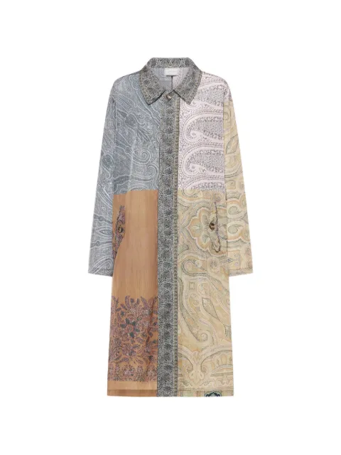 Pierre-Louis Mascia Integmosfre patchwork paisley-print coat Neutrals INTEGMOSFRESAIMP10474PA518213101
