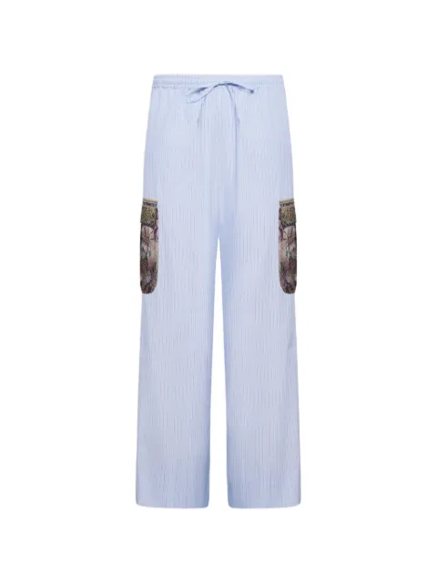 Pierre-Louis Mascia Alomhi pinstripe-pattern trousers Blue ALOMHIPT12453CO517864101