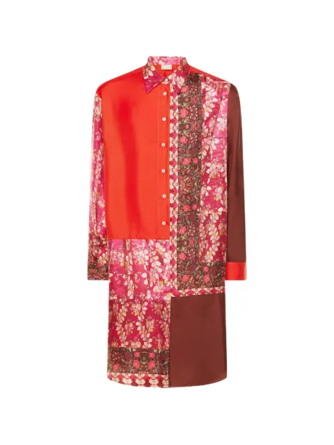 Pierre-Louis Mascia patchwork-design long-sleeve shirt Pink ALOESCML12162SE517998101