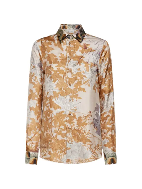 Pierre-Louis Mascia floral-print long-sleeve shirt Neutrals ALOESCML11190SE517893101