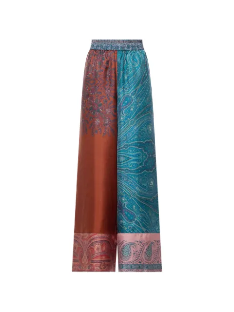 Pierre-Louis Mascia Aloe paisley-pattern wide-leg palazzo pants Blue ALOESPT12450SE517995101