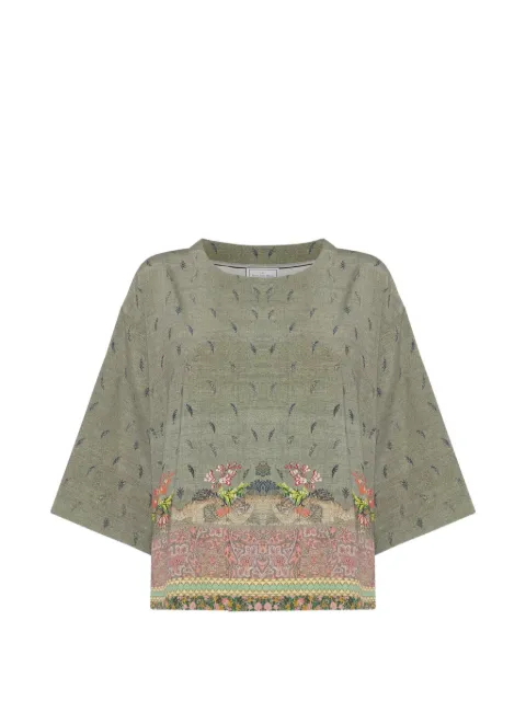 Pierre-Louis Mascia Adanastr floral-print T-shirt Green ADANASTRSVCMC10471SE518203101