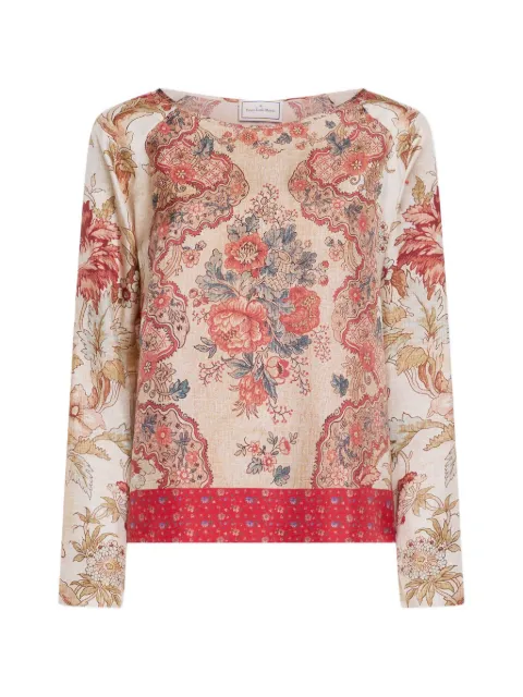Pierre-Louis Mascia Aloe floral-longsleeve shirt Neutrals ALOESCML10061SE518058101