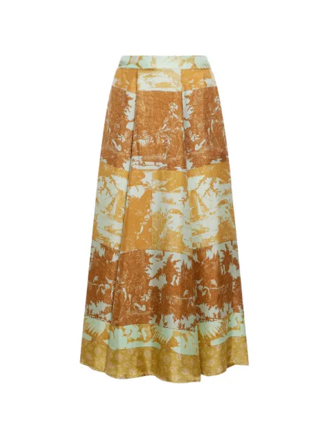 Pierre-Louis Mascia Aloe A-line skirt Brown ALOESGO12353SE518136103