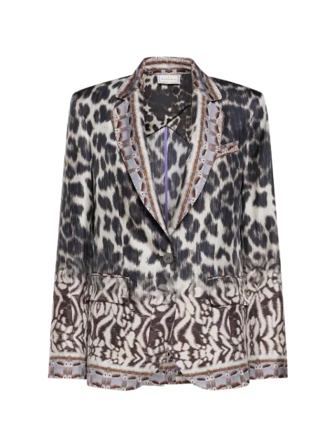 Pierre-Louis Mascia Ciadox animal-print single-breasted blazer Black CIADOXGC12430SE518174101
