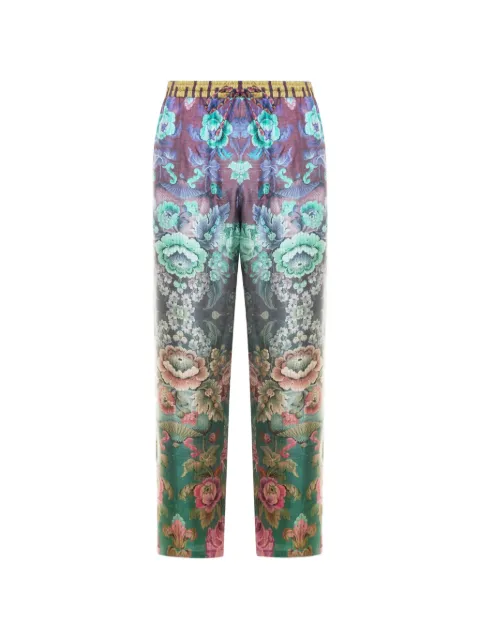 Pierre-Louis Mascia Aloe floral straight-leg trousers Green ALOESPT10959SE517903101