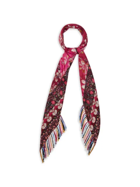 Pierre-Louis Mascia floral print fringed scarf Red ALOEUWSW100X100RPFSE517553101