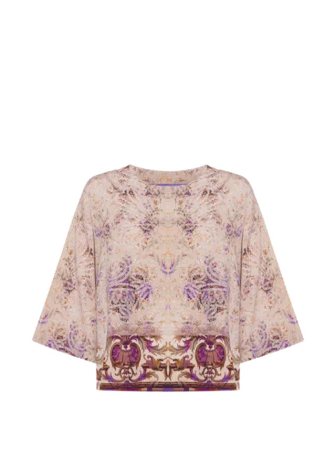 Pierre-Louis Mascia Adanastr paisley-print T-shirt Purple ADANASTR