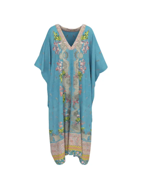 Pierre-Louis Mascia Aloe floral-print midi dress Blue ALOESKL10062L200SE518568101