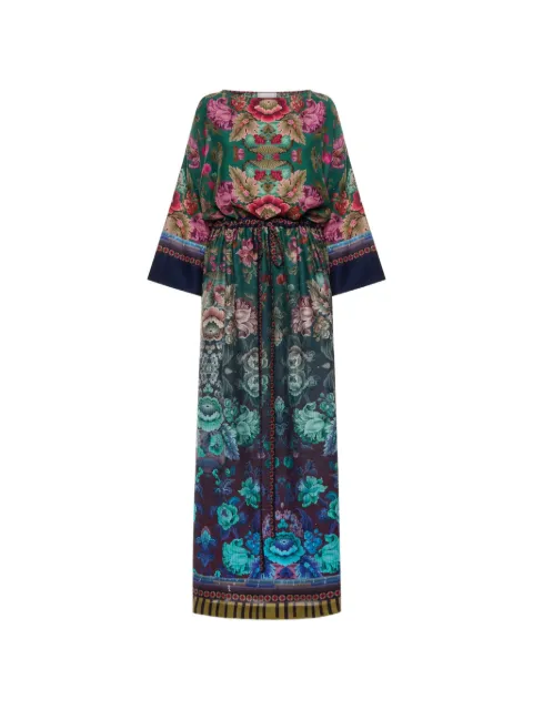 Pierre-Louis Mascia belted floral-print maxi dress Green TETRISSVAB12178SE518102101