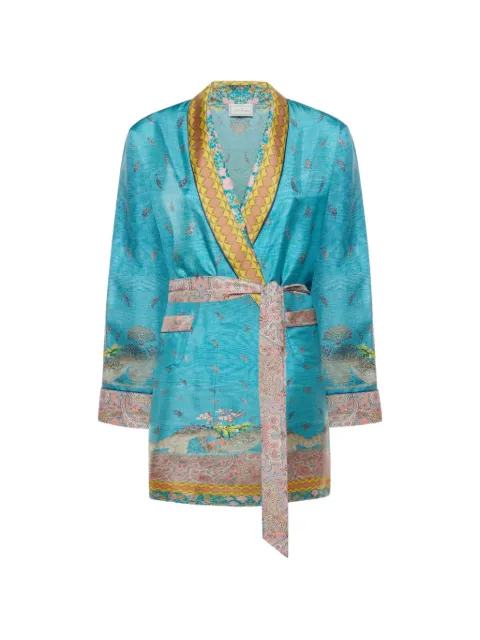 Pierre-Louis Mascia Aloe paisley-print coat Blue ALOESVT10010L92SE518152101