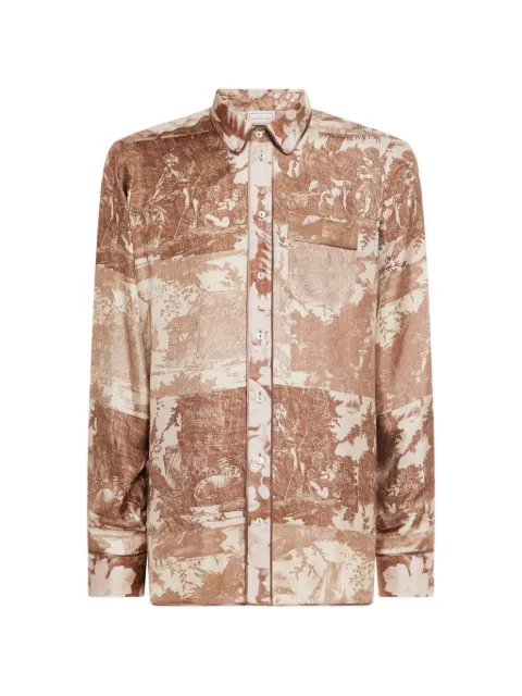 Pierre-Louis Mascia Aloe button-up shirt Brown ALOESCML10642SE518111104