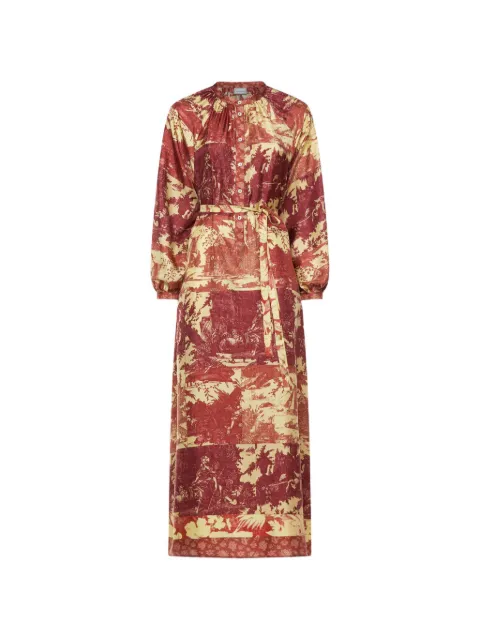 Pierre-Louis Mascia Aloe pastoral-print maxi dress Red ALOESAB11524SE518012101