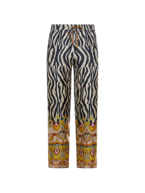 Pierre-Louis Mascia Aloe zebra-print trousers Neutrals ALOESPT10959SE517907101