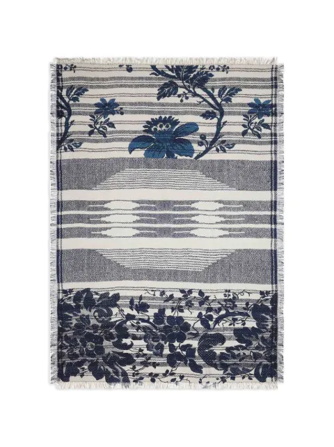 Pierre-Louis Mascia Aloeuw geometric floral silk scarf Neutrals ALOEUWSW135X195S4SE517303101
