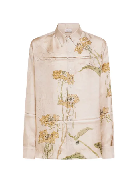 Pierre-Louis Mascia Aloe floral-print button-up shirt Neutrals ALOESCML10643