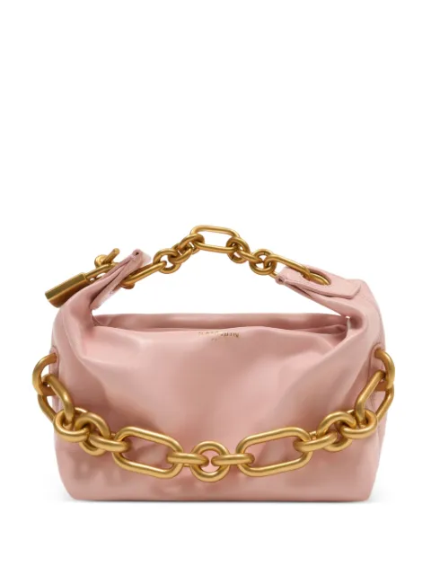 Balmain mini Sync chain leather tote bag Pink FN0AD001LMTE