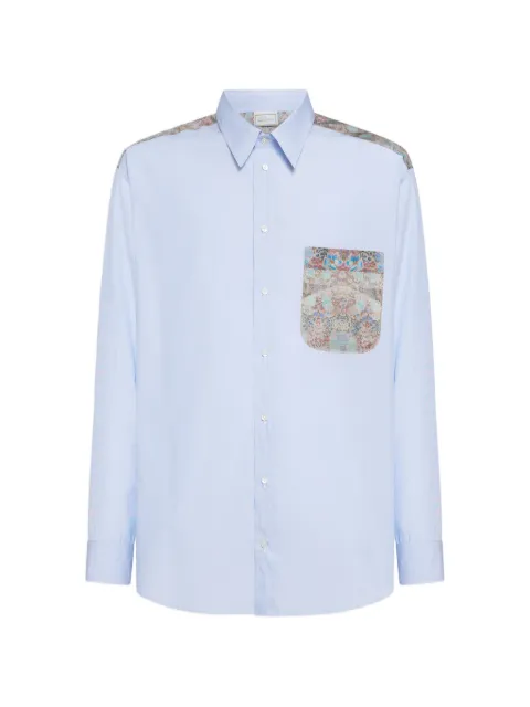 Pierre-Louis Mascia Alorhi tapestry-print chest-pocket shirt Blue ALORHICML11725CO517861101