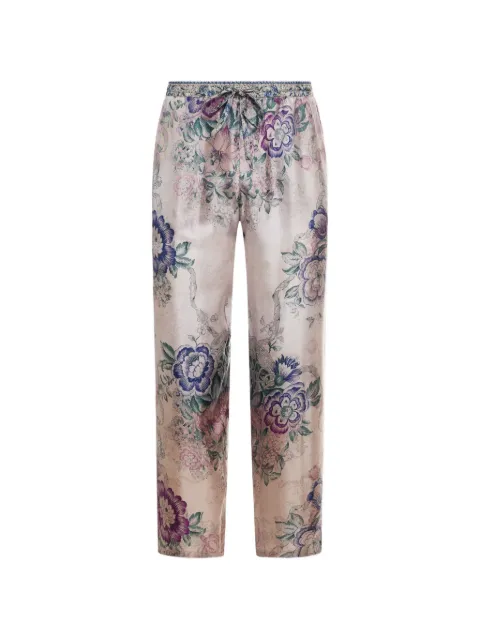 Pierre-Louis Mascia floral-print drawstring trousers White ALOESPT10959SE517913101