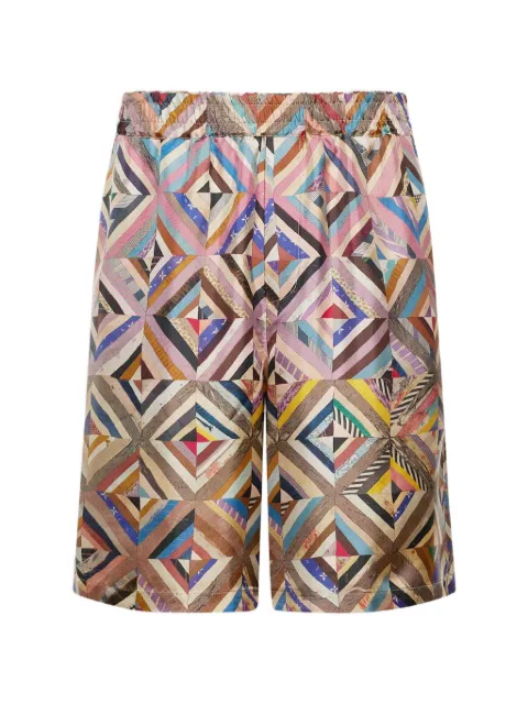 Pierre-Louis Mascia geometric-pattern shorts Neutrals ALOESPN11765SE518055101