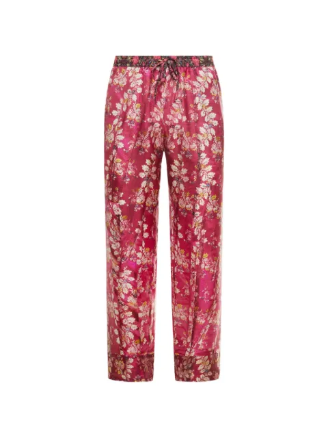 Pierre-Louis Mascia Aloe floral-pattern straight-leg trousers Pink ALOESPT10959SE517911101