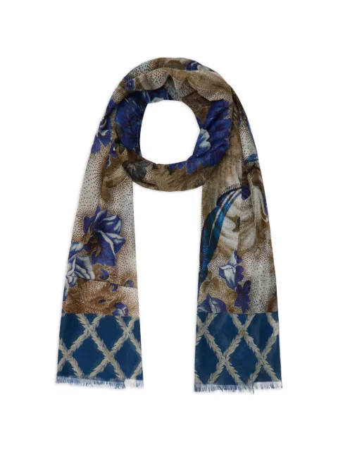 Pierre-Louis Mascia Hawnbci floral-print scarf Blue HAWNBCISW065X190ACO517578101