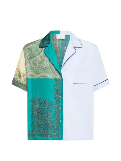 Pierre-Louis Mascia Alorhi patchwork shirt Blue ALORHICMC12820SE518182101