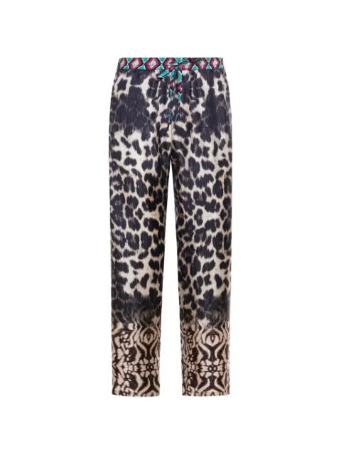 Pierre-Louis Mascia Aloe leopard-print trousers Black ALOESPT10959SE517906101