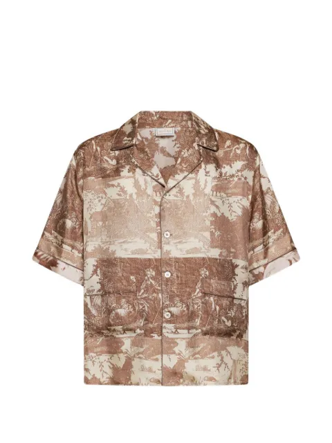 Pierre-Louis Mascia Aloe short-sleeve shirt Brown ALOESCMC11927SE518137104