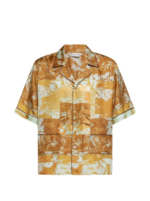 Pierre-Louis Mascia Aloe silk shirt Yellow ALOESCMC11927SE518137103