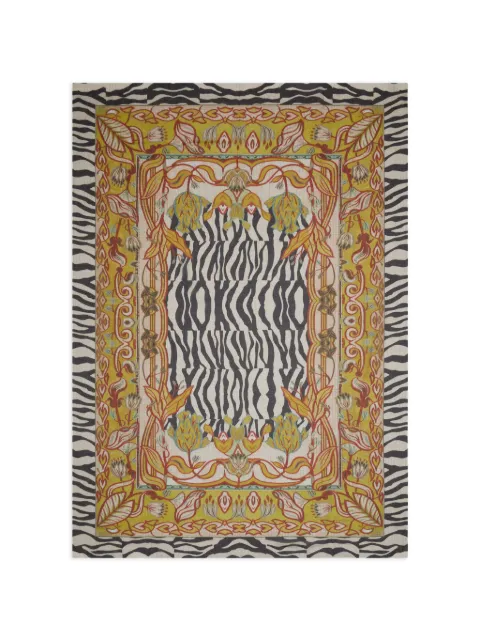Pierre-Louis Mascia Hawnbci zebra-pattern-trim scarf Neutrals HAWNBCISW135X190PCO517295101