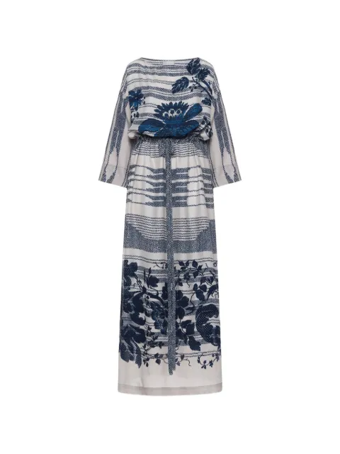Pierre-Louis Mascia Tetris floral-print maxi dress Neutrals TETRISSVAB12178SE518104101