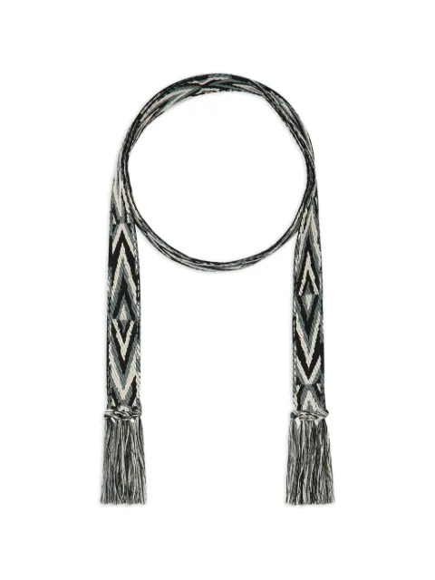Pierre-Louis Mascia geometric tassel cotton belt Neutrals PLMNASTR04CI1ACONERO